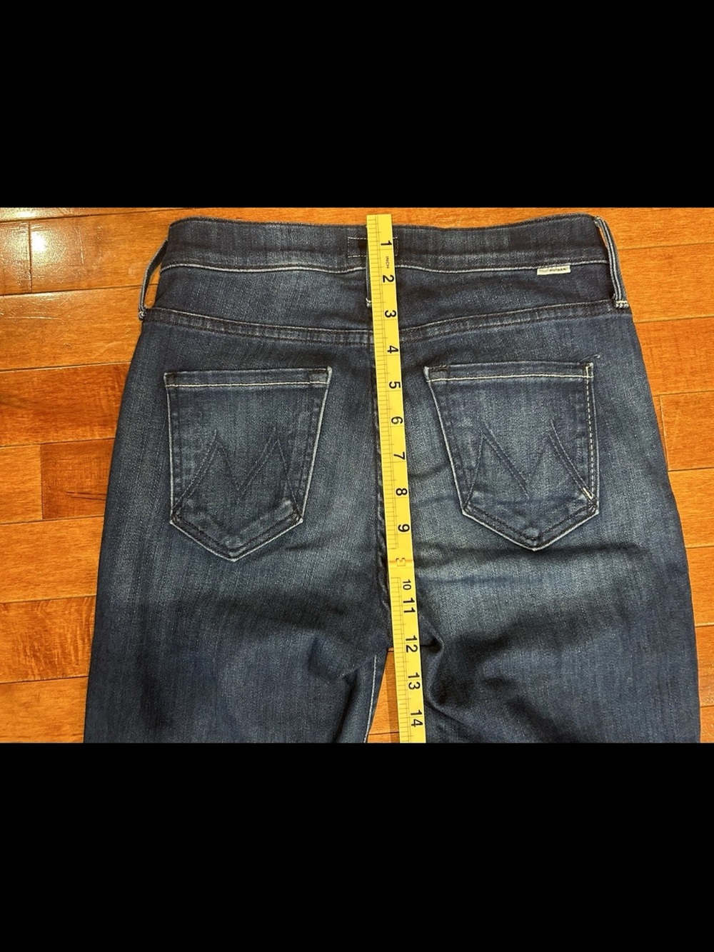 MOTHER The Weekender Fray Jeans Women Size 25 Dark Wash Bootcut Flare Denim - Picture 13 of 13